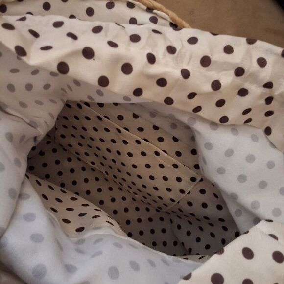 Jason Wu Women's Straw‎ Wicker Drawstring Lined Handbag, Pineapple Design - F6 - Picture 6 of 7